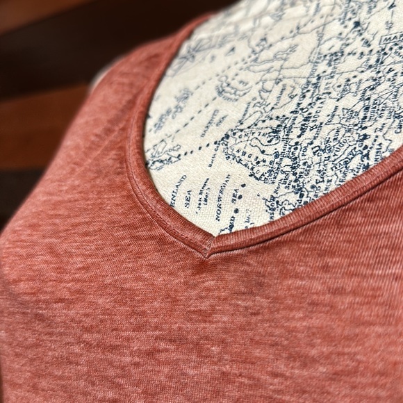 A.N.A V Neck Cold Shoulder Long Sleeve Coppery Colored Top - Picture 5 of 9